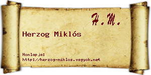 Herzog Miklós névjegykártya