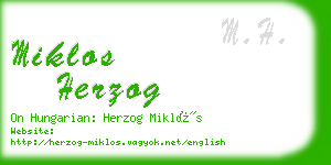 miklos herzog business card